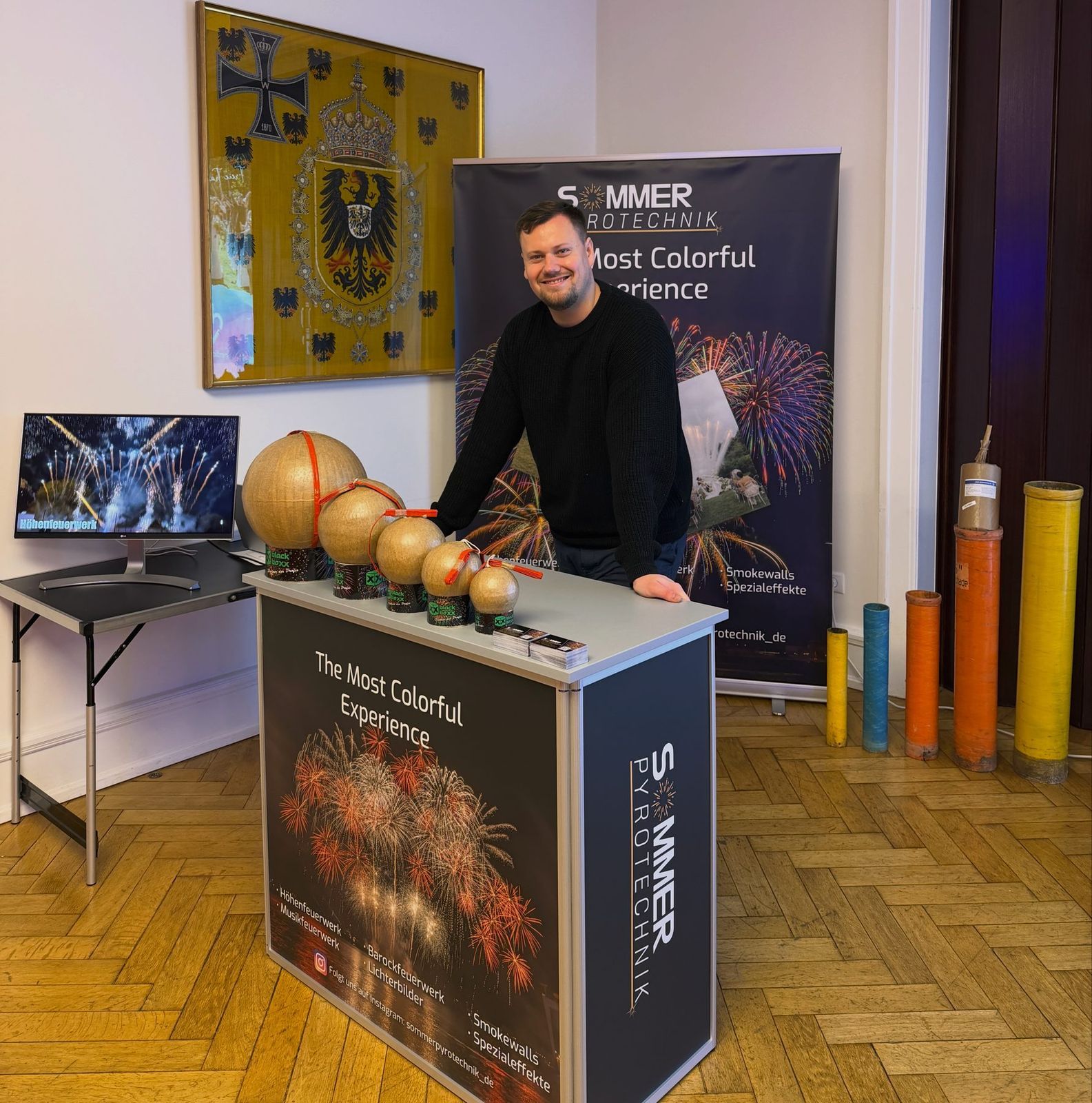 Sommer Pyrotechnik auf der Hochzeitsmesse