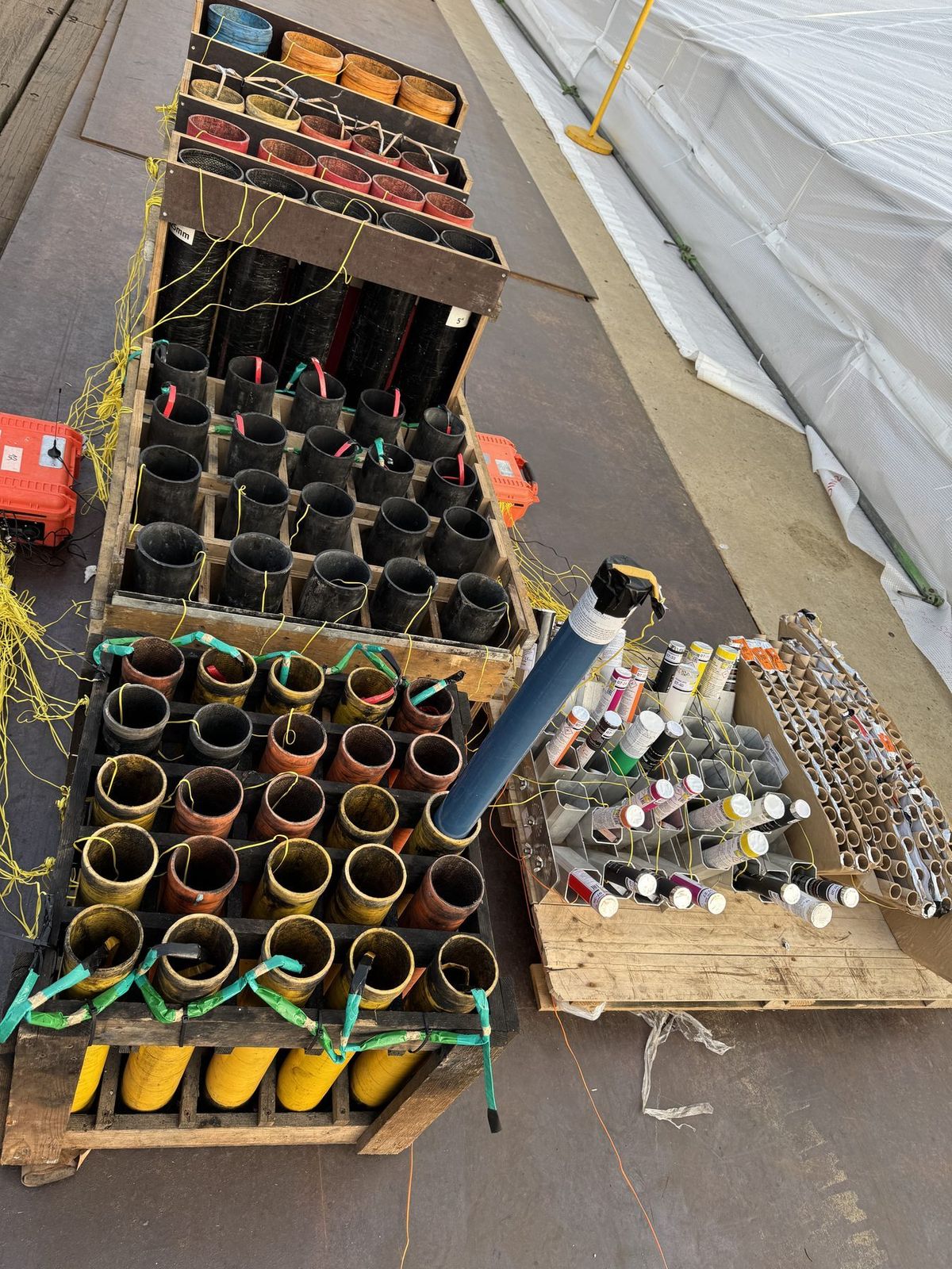 Geladene Mörserbatterie