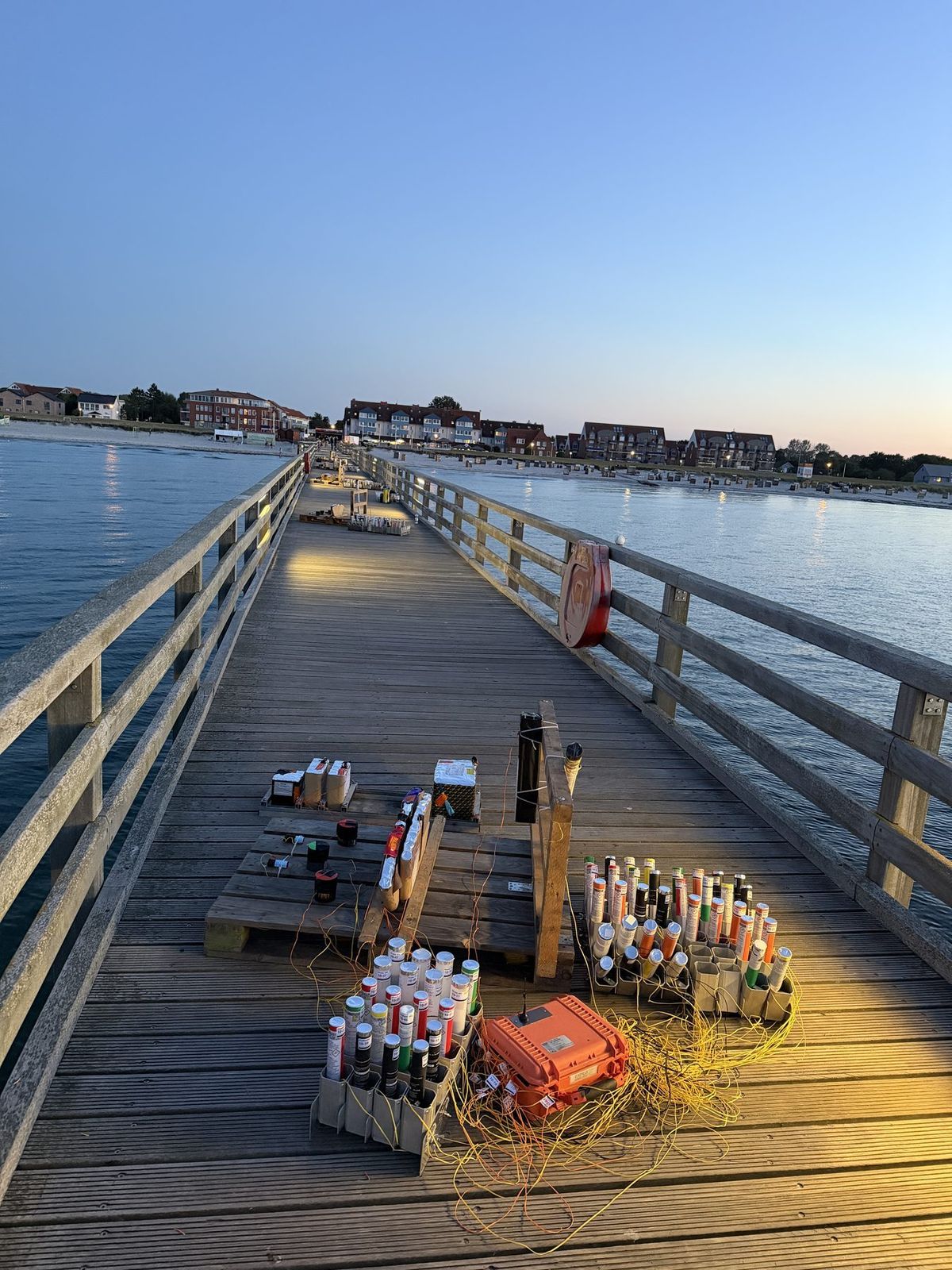 Seebrücke mit fertigem Aufbau